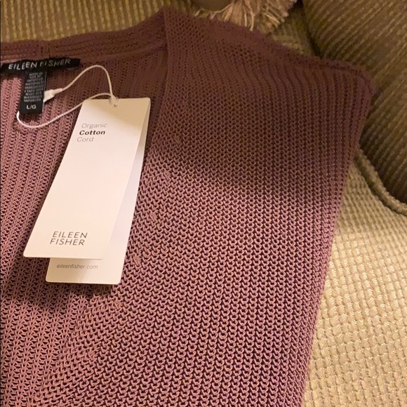 Eileen Fisher V-Neck Sweater - L/G Color: Mauve - Picture 7 of 7